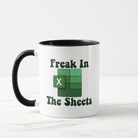 Freak in Sheets - Excel Tabellenkalkulation Lover Tasse (Links)