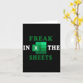 Freak In The Sheets, Accountant Funny Spreadsheet Karte (Gelbe Blume)