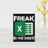 Freak In The Sheets, Accountant Funny Spreadsheet Karte (Gelbe Blume)
