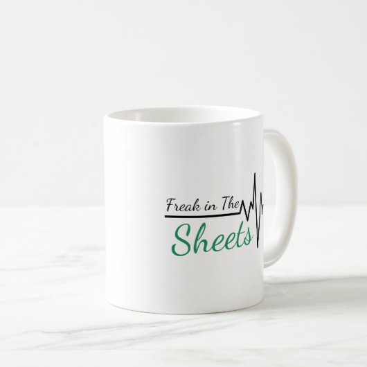 Freak in the Sheets Heartbeat - Funny Acountant Kaffeetasse (VorderseiteRechts)
