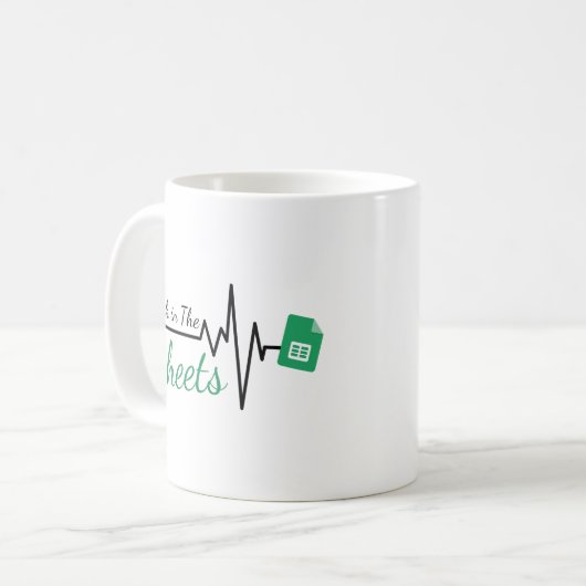 Freak in the Sheets Heartbeat - Funny Acountant Kaffeetasse (Vorderseite Links)