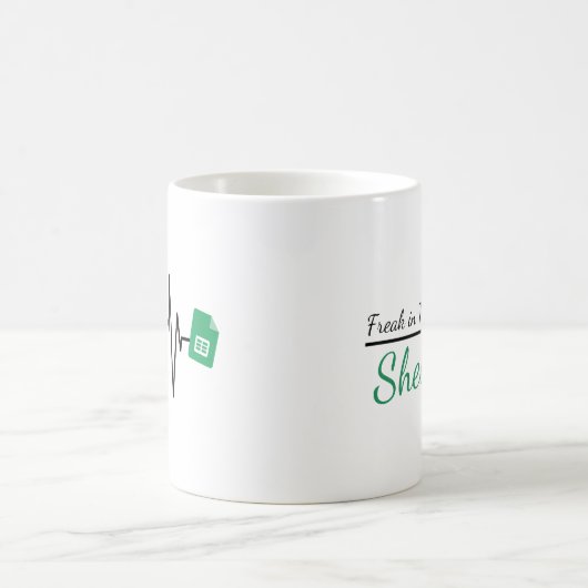 Freak in the Sheets Heartbeat - Funny Acountant Kaffeetasse (Mittel)