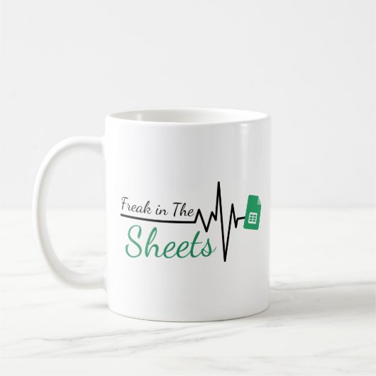 Freak in the Sheets Heartbeat - Funny Acountant Kaffeetasse (Links)