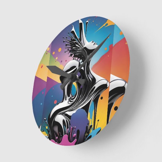 Freak Matching - Ken Gage Surreal Art Runde Wanduhr (Winkel)