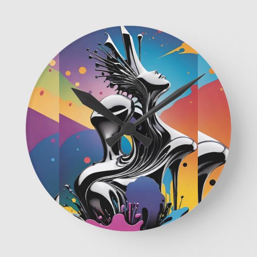 Freak Matching - Ken Gage Surreal Art Runde Wanduhr (Vorderseite)