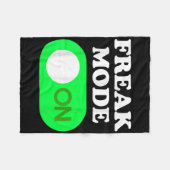 Freak Mode On - Funny Power Button Freaky Viral Sl Fleecedecke (Vorderseite (Horizontal))