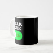 Freak Mode On - Funny Power Button Freaky Viral Sl Kaffeetasse (Vorderseite Links)
