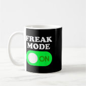Freak Mode On - Funny Power Button Freaky Viral Sl Kaffeetasse (Links)
