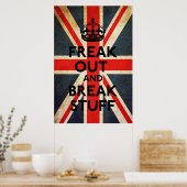 Freak Out and Break Stuck Parody Print Poster (Küche)