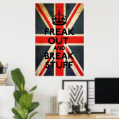 Freak Out and Break Stuck Parody Print Poster (Heimbüro)