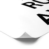 Freak Out Run Away Behielt Calm Carry on Poster (Ecke)