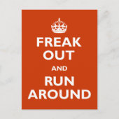 Freak Out & Run Postkarte (Vorderseite)