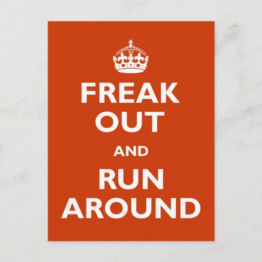 Freak Out & Run Postkarte (Vorderseite)