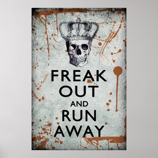 Freak Out und Lauf Weg Halloween Poster (Vorne)