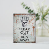 Freak Out und Run Away Halloween Postcard Postkarte (Stehend Vorderseite)