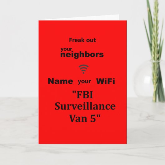 "Freak out your Neighbors Card Karte (Vorderseite)