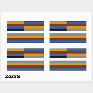 Freak Pride Flag Rechteckiger Aufkleber