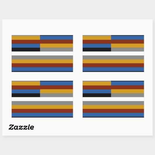 Freak Pride Flag Rechteckiger Aufkleber (Blatt)