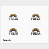 Freak Pride Ovaler Aufkleber (Blatt)