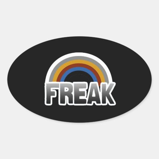 Freak Pride Ovaler Aufkleber (Vorderseite)