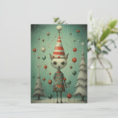 Freak Show Christmas Card Feiertagskarte (Stehend Vorderseite)