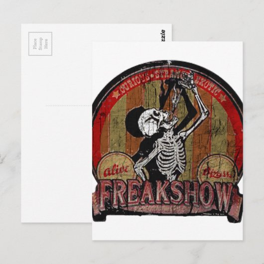 Freak Show Postkarte (Vorne/Hinten)