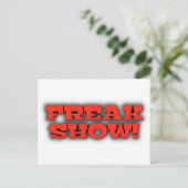 Freak Show Postkarte (Stehend Vorderseite)