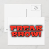 Freak Show Postkarte (Vorne/Hinten)