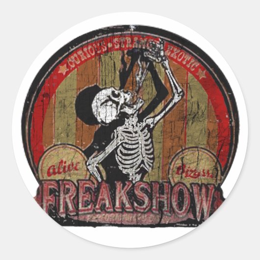 Freak Show Runder Aufkleber (Vorderseite)