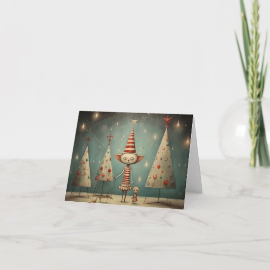 Freak Show Weihnachtskarten Feiertagskarte (Vorderseite)