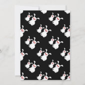 Freaked White bunnies mit roten Augen Einladung (Rückseite)