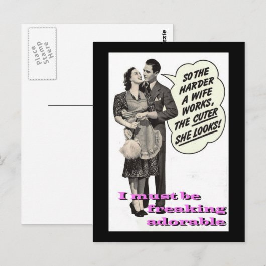 "Freakin' Adorable" Postkarte (Vorne/Hinten)