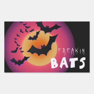 Freakin' Bats Halloween ID223 Rechteckiger Aufkleber