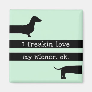 Freakin I Liebe mein moderner Silhouettemagnet der Magnet