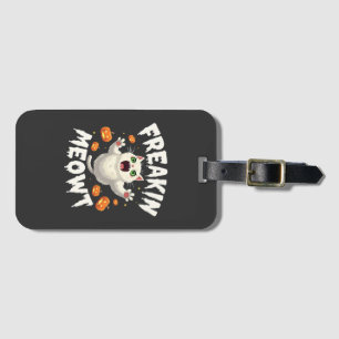 Freakin Meowt Spooky Halloween Pastel Cat Ghost Gepäckanhänger