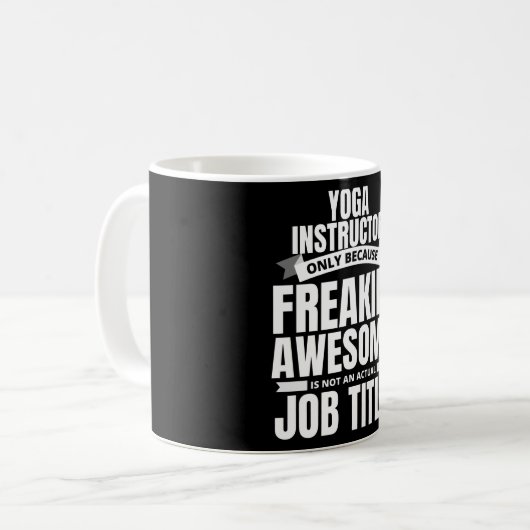 Freakin' Phantastischer Yoga-Instruktor Kaffeetasse (Vorderseite Links)