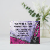 Freakin Rockin 16. Geburtstag Einladung (Stehend Vorderseite)