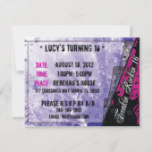 Freakin Rockin 16. Geburtstag Einladung (Rückseite)