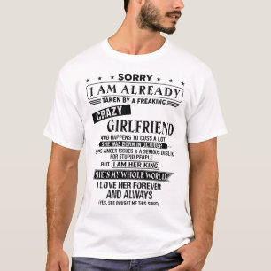 Freaking Crazy Girlfriend Sie Geboren im Oktober T-Shirt
