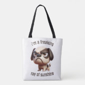 Freaking Ray of Sunshine Puppy Tasche (Rückseite)