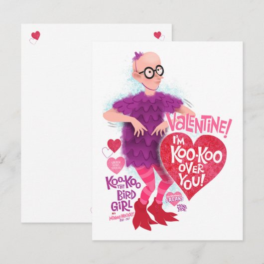 FREAKS Valentine: Ich bin Koo-Koo über dir! Postkarte (Vorne/Hinten)