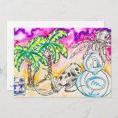 Freaky Art Feiertagskarte (Vorne/Hinten)