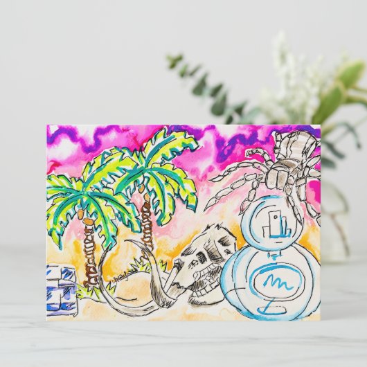 Freaky Art Feiertagskarte (Stehend Vorderseite)