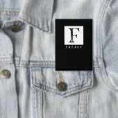 Freaky Bold Typografie Schwarz-Weiß-Design Button (Insitu)