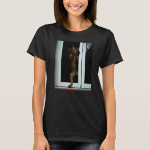Freaky Cat Artwork kitten Mem T-Shirt
