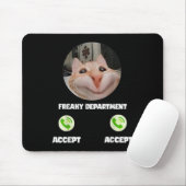 Freaky Cat Call Meme Funny Spaß T-Shirt Mousepad (Mit Mouse)