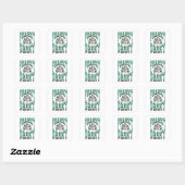 FREAKY DEAKY RETRO TYPE WITH MUSHROOMS GRAPHIC QUADRATISCHER AUFKLEBER (Blatt)