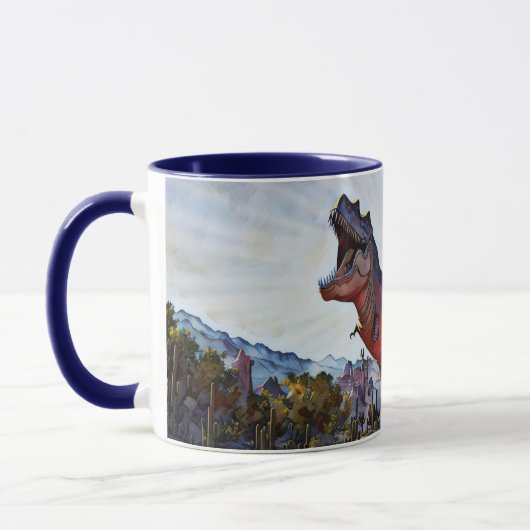 Freaky Dinosaur im WüstenArt Tasse Cup (Links)