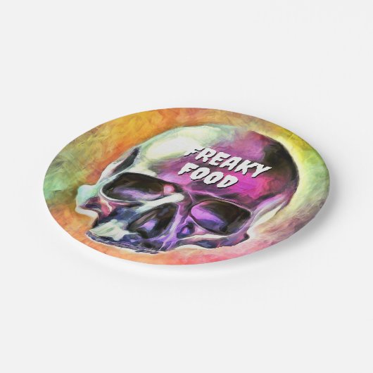 Freaky Food. Papierteller (Schrägansicht)