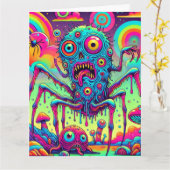 Freaky Fun Der psychedelische Strampler Karte (Gelbe Blume)